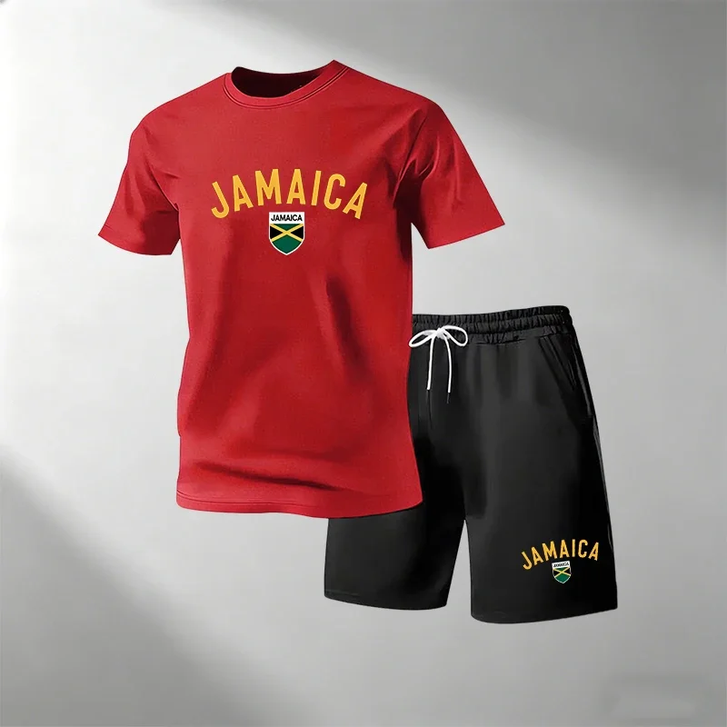 Running Gear For Men - JAMAICA Summer Casual T-Shirts Sets for