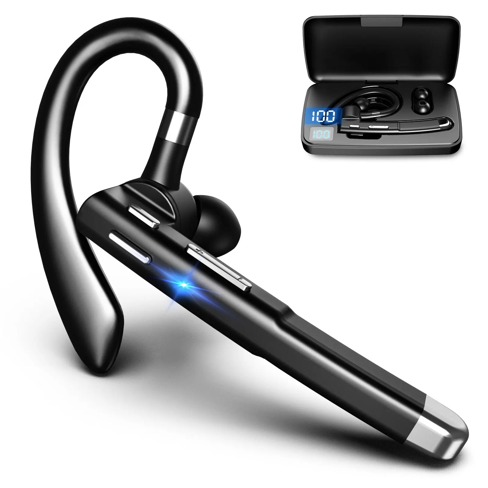 Bluetooth Headset Noise Cancel - Earphone Sport Hook review and price